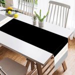 - SuetRunner-9283-1 - Realhomes Hello Beautiful Siyah & Beyaz Dijital Baskılı Modern Süet Runner Realhomes