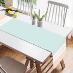 - SuetRunner-9285-1 - Realhomes Hello Beautiful Mint Yeşili & Ten Rengi Dijital Baskılı Modern Süet Runner Realhomes