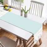 - SuetRunner-9287-1 - Realhomes Hello Beautiful Mint Yeşili & Mermer Dijital Baskılı Modern Süet Runner Realhomes