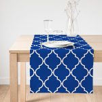 - SuetRunner-9402 - Realhomes  Lacivert Ogea Desenli Dijital Baskılı Modern Süet Runner Realhomes