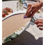 Tropik Yaprak Motifli Dijital Baskılı Dekoratif 2'li Yuvarlak Servis Altlığı – Supla Realhomes