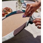 Özel Tasarım Yaprak Motifli Dijital Baskılı Dekoratif 2'li Yuvarlak Servis Altlığı – Supla Realhomes