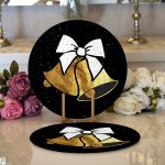 - Supla2li-10012-Siyah-Zemin-Sari-Can-Desenli-Dijital-Baskili-Modern-2li-Yuvarlak-Servis-Altligi-–-Supla - Realhomes Siyah Zemin Sarı Çan Desenli Dijital Baskılı Modern 2'li Yuvarlak Servis Altlığı – Supla Realhomes