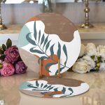 Renkli Zemin Yaprak Motifli Dijital Baskılı Modern 2'li Yuvarlak Servis Altlığı – Supla Realhomes