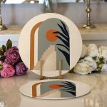 Özel Tasarım Pastel Renkli Dijital Baskılı Dekoratif 2'li Yuvarlak Servis Altlığı – Supla Realhomes