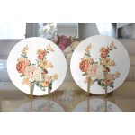 Gül Tasarımlı Dijital Baskılı Modern 2'li Yuvarlak Servis Altlığı – Supla Realhomes