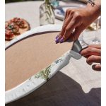 Beyaz Zemin Çiçek Motifli Dijital Baskılı Dekoratif 2'li Yuvarlak Servis Altlığı – Supla Realhomes