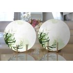 Yeşil Tropik Yaprak Motifli Dijital Baskılı Modern 2'li Yuvarlak Servis Altlığı – Supla Realhomes