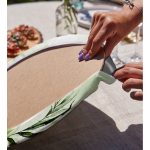 Yeşil Tropik Yaprak Motifli Dijital Baskılı Modern 2'li Yuvarlak Servis Altlığı – Supla Realhomes