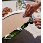 Yeşil Tropik Yaprak Motifli Dijital Baskılı Dekoratif 2'li Yuvarlak Servis Altlığı – Supla Realhomes