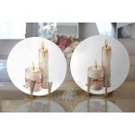 Özel Tasarım Mum Motifli Dijital Baskılı Dekoratif 2'li Yuvarlak Servis Altlığı – Supla Realhomes