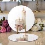 Özel Tasarım Mum Motifli Dijital Baskılı Dekoratif 2'li Yuvarlak Servis Altlığı – Supla Realhomes