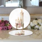 Özel Tasarım Mum Motifli Dijital Baskılı Dekoratif 2'li Yuvarlak Servis Altlığı – Supla Realhomes