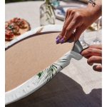 Egzotik Yaprak Tasarımlı Dijital Baskılı Modern 2'li Yuvarlak Servis Altlığı – Supla Realhomes