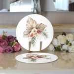 Egzotik Yaprak Tasarımlı Dijital Baskılı Dekoratif 2'li Yuvarlak Servis Altlığı – Supla Realhomes