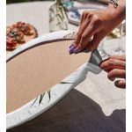 Egzotik Yaprak Tasarımlı Dijital Baskılı Modern 2'li Yuvarlak Servis Altlığı – Supla Realhomes