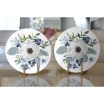 Beyaz Gül Tasarımlı Dijital Baskılı Dekoratif 2'li Yuvarlak Servis Altlığı – Supla Realhomes