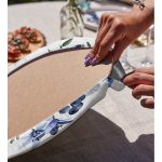 Beyaz Gül Tasarımlı Dijital Baskılı Dekoratif 2'li Yuvarlak Servis Altlığı – Supla Realhomes