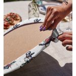 Beyaz Zemin Çapa Motifli Dijital Baskılı Modern 2'li Yuvarlak Servis Altlığı – Supla Realhomes