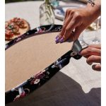 Siyah Zemin Çapa Motifli Dijital Baskılı Modern 2'li Yuvarlak Servis Altlığı – Supla Realhomes