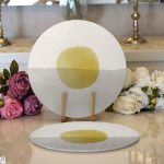 Güneş & Ay Sanatsal Çizimli Dijital Baskılı Dekoratif 2'li Yuvarlak Servis Altlığı – Supla Realhomes