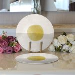 Güneş & Ay Sanatsal Çizimli Dijital Baskılı Dekoratif 2'li Yuvarlak Servis Altlığı – Supla Realhomes