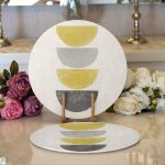 Güneş & Ay Sanatsal Çizimli Dijital Baskılı Modern 2'li Yuvarlak Servis Altlığı – Supla Realhomes