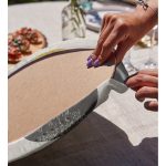 Güneş & Ay Sanatsal Çizimli Dijital Baskılı Modern 2'li Yuvarlak Servis Altlığı – Supla Realhomes