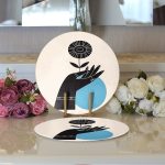 Sanatsal Yeşeren Çiçek Tasarımlı Dijital Baskılı Dekoratif 2'li Yuvarlak Servis Altlığı – Supla Realhomes