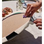 Sanatsal Yeşeren Çiçek Tasarımlı Dijital Baskılı Modern 2'li Yuvarlak Servis Altlığı – Supla Realhomes