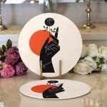 Sanatsal Yeşeren Çiçek Tasarımlı Dijital Baskılı Dekoratif 2'li Yuvarlak Servis Altlığı – Supla Realhomes