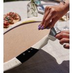 Sanatsal Yeşeren Çiçek Tasarımlı Dijital Baskılı Modern 2'li Yuvarlak Servis Altlığı – Supla Realhomes