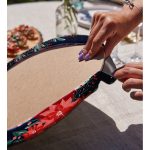 Lacivert Zemin Kırmızı Bardak Desenli Dijital Baskılı Modern 2'li Yuvarlak Servis Altlığı – Supla Realhomes