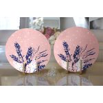 Pembe Zemin Özel Tasarımlı Dijital Baskılı Modern 2'li Yuvarlak Servis Altlığı – Supla Realhomes