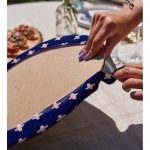 Lacivert Zemin Geyik Tasarımlı Dijital Baskılı Dekoratif 2'li Yuvarlak Servis Altlığı – Supla Realhomes