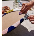 Renkli Üçgen Tasarımlı Dijital Baskılı Modern 2'li Yuvarlak Servis Altlığı – Supla Realhomes