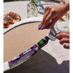 Minyatür Mor Ev Çizimli Dijital Baskılı Modern 2'li Yuvarlak Servis Altlığı – Supla Realhomes