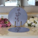 Minmalist Özel Tasarımlı Dijital Baskılı Modern 2'li Yuvarlak Servis Altlığı – Supla Realhomes