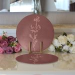 Minmalist Özel Tasarımlı Dijital Baskılı Dekoratif 2'li Yuvarlak Servis Altlığı – Supla Realhomes