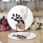 Natural Floral Tasarımlı Dijital Baskılı Dekoratif 2'li Yuvarlak Servis Altlığı – Supla Realhomes