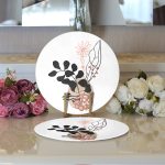 Natural Floral Tasarımlı Dijital Baskılı Dekoratif 2'li Yuvarlak Servis Altlığı – Supla Realhomes