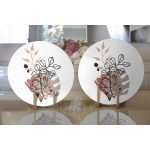 Natural Floral Tasarımlı Dijital Baskılı Dekoratif 2'li Yuvarlak Servis Altlığı – Supla Realhomes