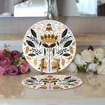 Mery Christmas Temalı Dijital Baskılı Modern 2'li Yuvarlak Servis Altlığı – Supla Realhomes