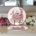 Antika Daktilo Motifli Dijital Baskılı Dekoratif 2'li Yuvarlak Servis Altlığı – Supla Realhomes