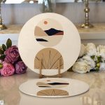 Boho Çizimli Özel Tasarımlı Dijital Baskılı Dekoratif 2'li Yuvarlak Servis Altlığı – Supla Realhomes