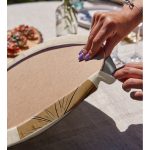 Boho Çizimli Özel Tasarımlı Dijital Baskılı Dekoratif 2'li Yuvarlak Servis Altlığı – Supla Realhomes