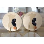 Boho Çizimli Özel Tasarımlı Dijital Baskılı Modern 2'li Yuvarlak Servis Altlığı – Supla Realhomes