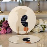 Boho Çizimli Özel Tasarımlı Dijital Baskılı Modern 2'li Yuvarlak Servis Altlığı – Supla Realhomes