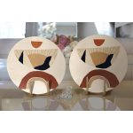 Boho Çizimli Özel Tasarımlı Dijital Baskılı Dekoratif 2'li Yuvarlak Servis Altlığı – Supla Realhomes