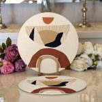 Boho Çizimli Özel Tasarımlı Dijital Baskılı Dekoratif 2'li Yuvarlak Servis Altlığı – Supla Realhomes